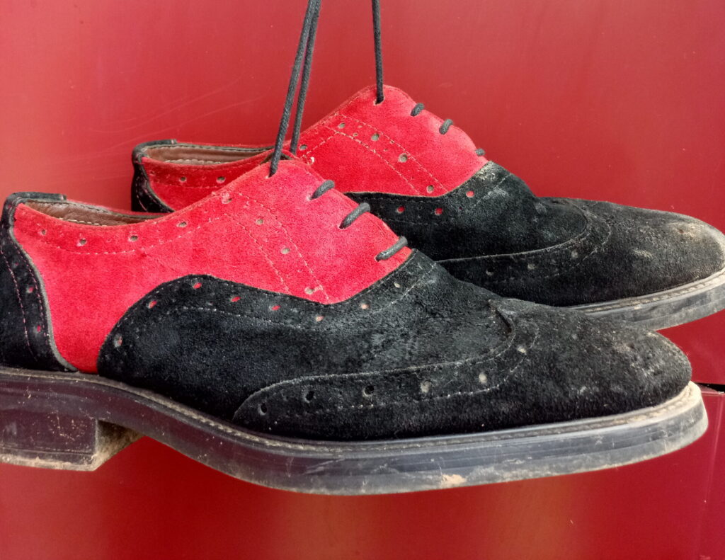 dirty suede shoe