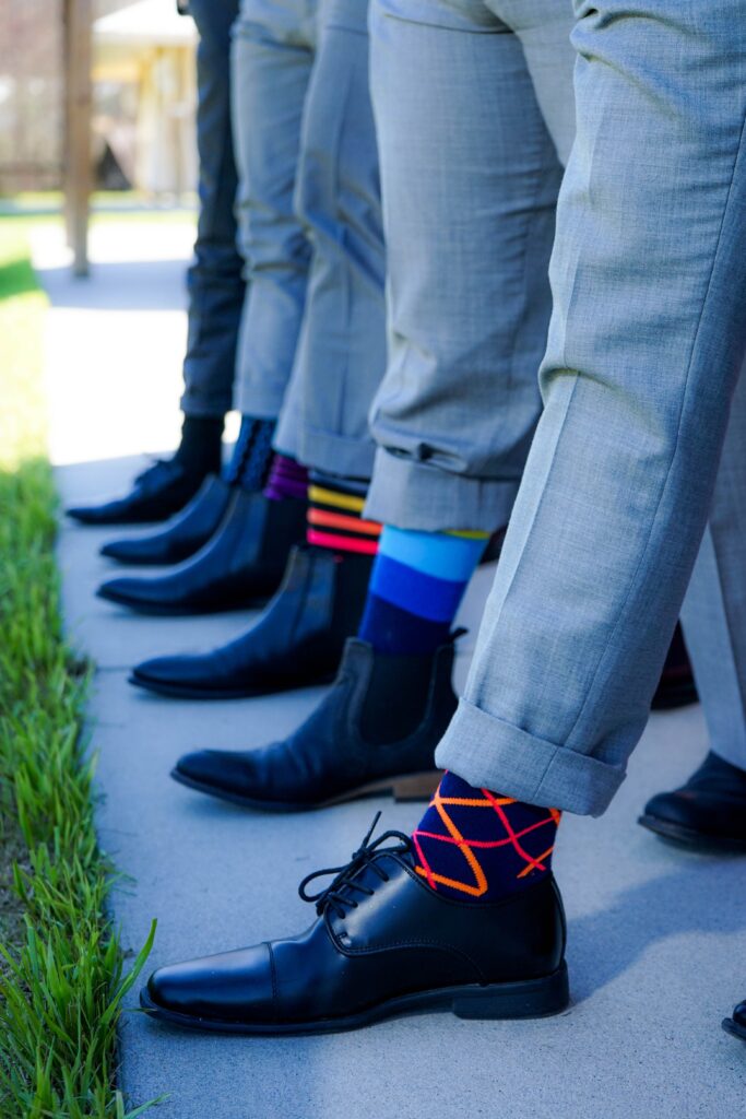 A set of wedding shoes.