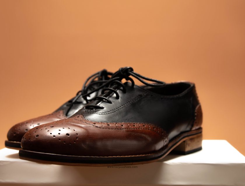 two tone oxford brogues