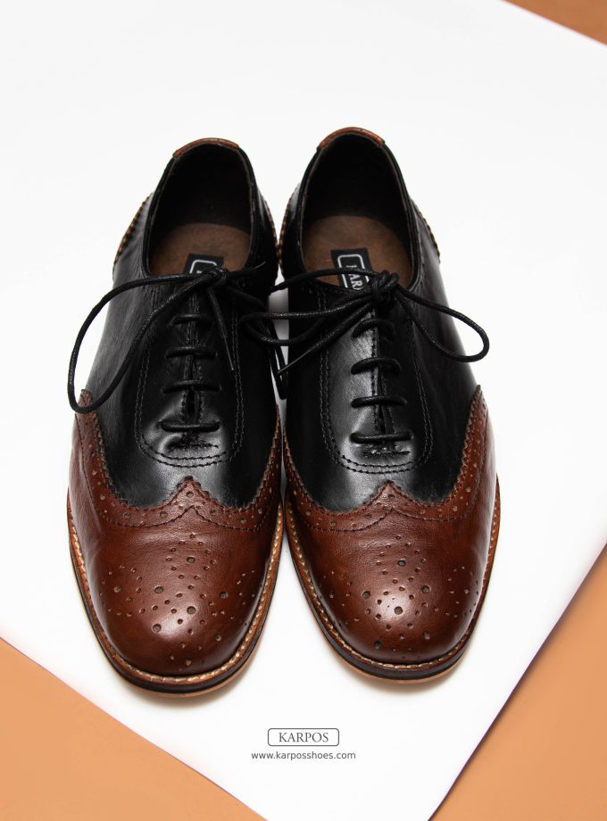 two toned oxford brogues