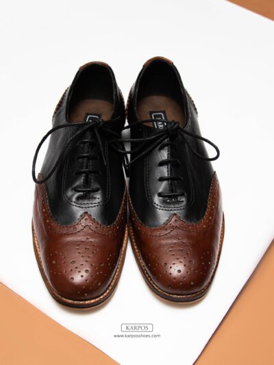 two toned oxford brogues