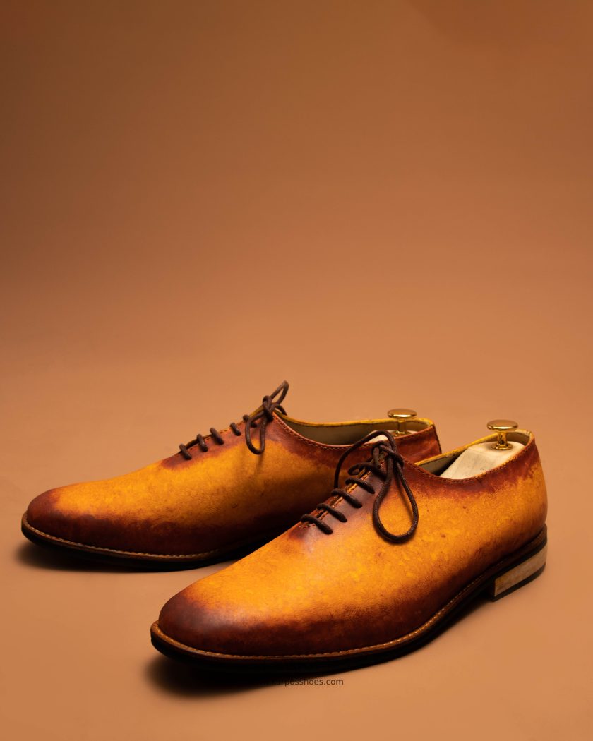 wholecut oxfords in museum patina