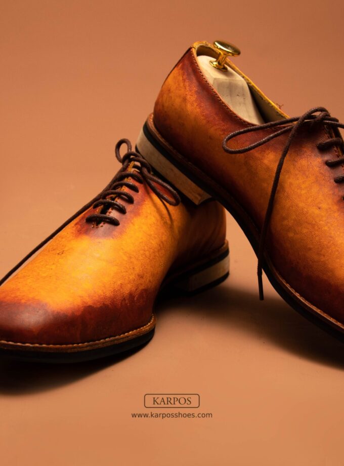 wholecut oxfords in museum patina