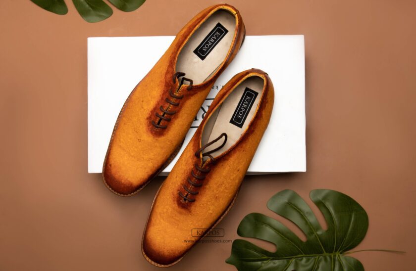 wholecut oxfords in museum patina